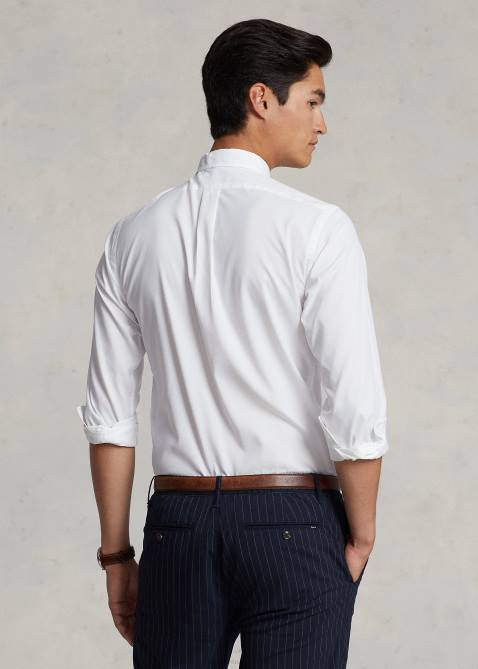 Men Ralph Lauren Classic Fit Performance Twill Shirt 4DJ294 White