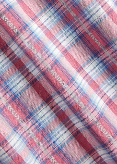 Men Ralph Lauren Classic Fit Plaid Dobby Workshirt 4DJ2107 White/Red Multi