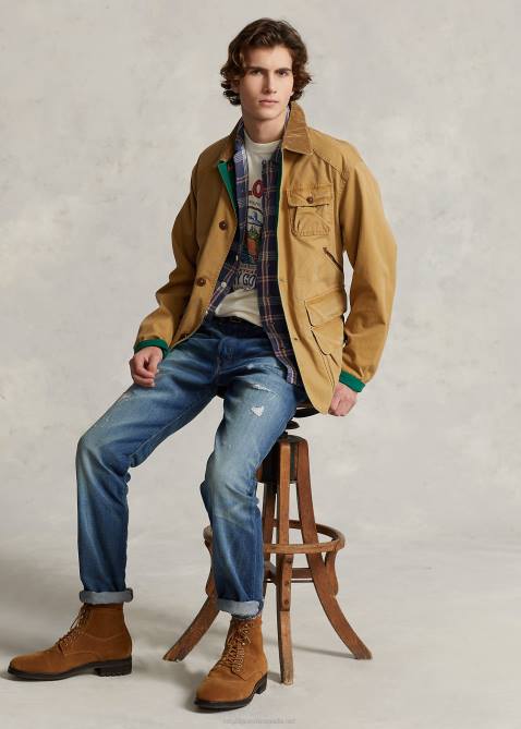 Men Ralph Lauren Classic Fit Plaid Flannel Camp Shirt 4DJ28465 Navy/Off White Multi