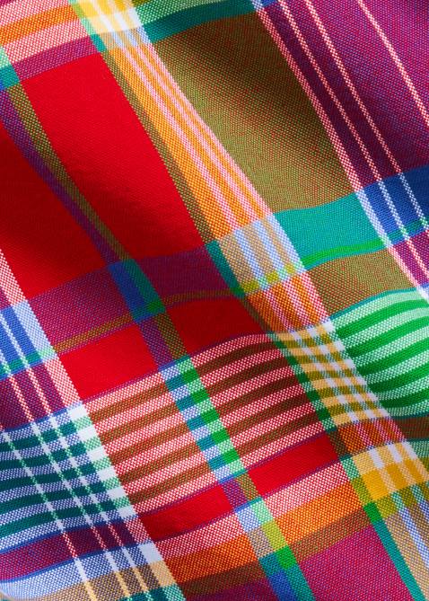 Men Ralph Lauren Classic Fit Plaid Oxford Shirt 4DJ28405 Red/Blue Multi