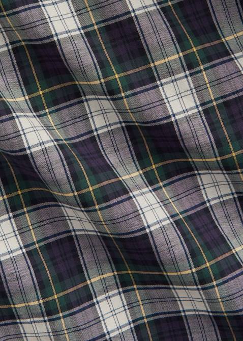 Men Ralph Lauren Classic Fit Plaid Poplin Popover Shirt 4DJ21271 Green/Yellow Multi