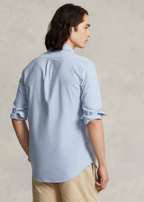 Men Ralph Lauren Classic Fit Polo Bear Oxford Shirt 4DJ2656 Blue Spring Bear