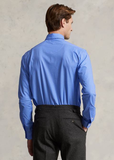 Men Ralph Lauren Classic Fit Print Stretch Poplin Shirt 4DJ21125 Multi