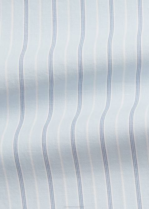 Men Ralph Lauren Classic Fit Striped Dobby Shirt 4DJ21047 Lt Blue/White Multi