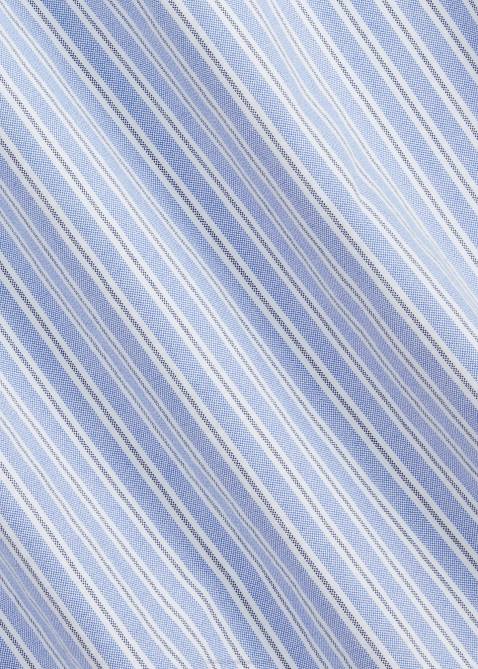 Men Ralph Lauren Classic Fit Striped Oxford Fun Shirt 4DJ2769 Blue Funshirt
