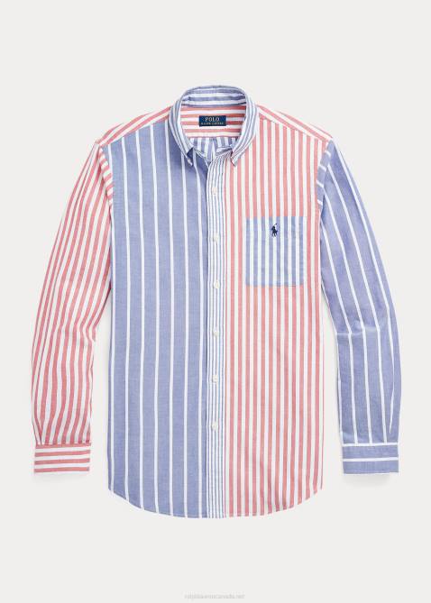 Men Ralph Lauren Classic Fit Striped Oxford Fun Shirt 4DJ2929 Funshirt
