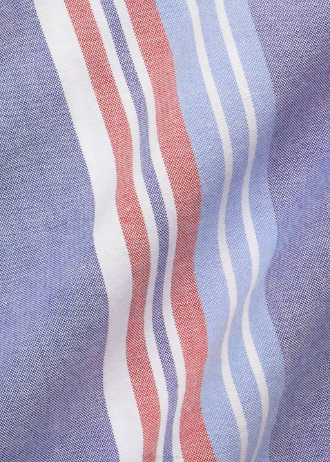 Men Ralph Lauren Classic Fit Striped Oxford Shirt 4DJ2853 Navy/White Multi