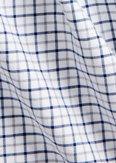 Men Ralph Lauren Classic Fit Tattersall Oxford Shirt 4DJ28423 Grey Heather/White