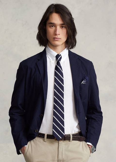 Men Ralph Lauren Custom Fit Linen Chambray Shirt 4DJ2964 White