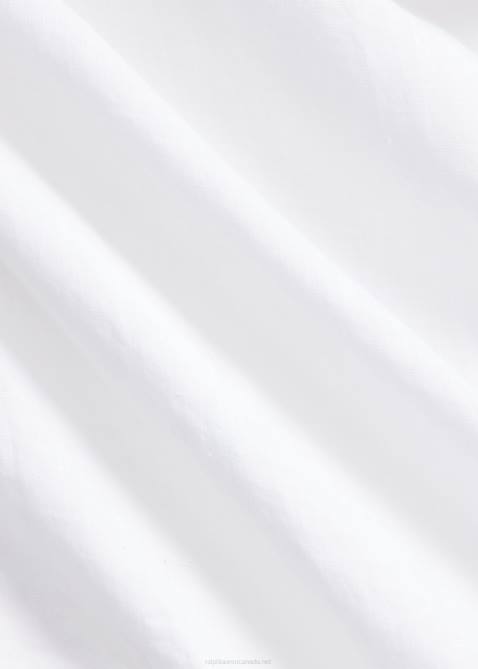 Men Ralph Lauren Custom Fit Linen Chambray Shirt 4DJ2964 White