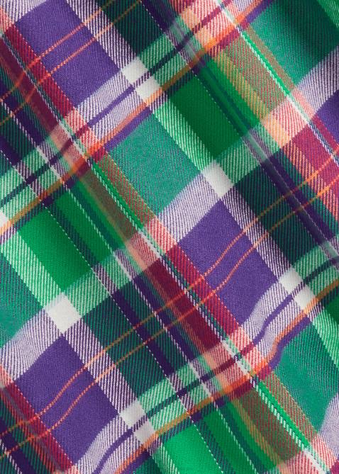 Men Ralph Lauren Custom Fit Plaid Twill Shirt 4DJ2787 Purple/Green Multi