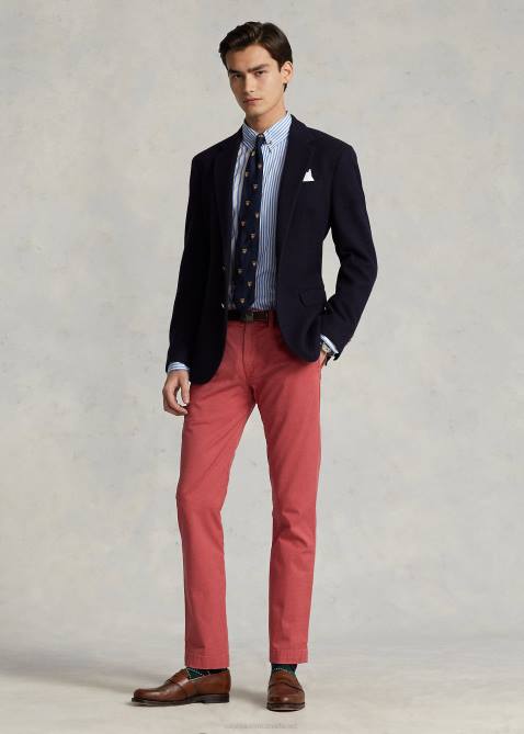 Men Ralph Lauren Custom Fit Striped Poplin Fun Shirt 4DJ21098 Blue Funshirt