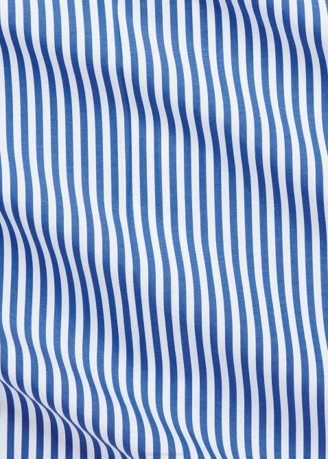 Men Ralph Lauren Custom Fit Striped Poplin Shirt 4DJ28515 White/Blue