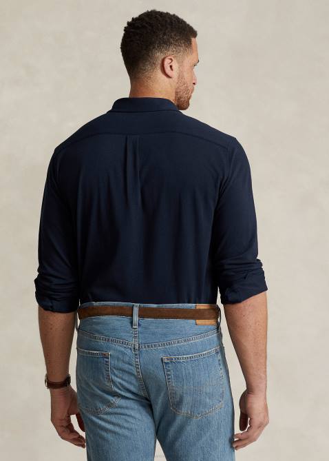 Men Ralph Lauren Featherweight Mesh Shirt 4DJ21869 Aviator Navy