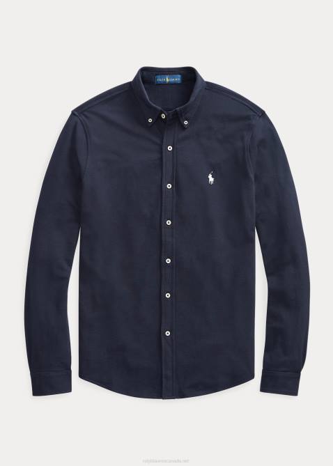 Men Ralph Lauren Featherweight Mesh Shirt 4DJ2413 Aviator Navy