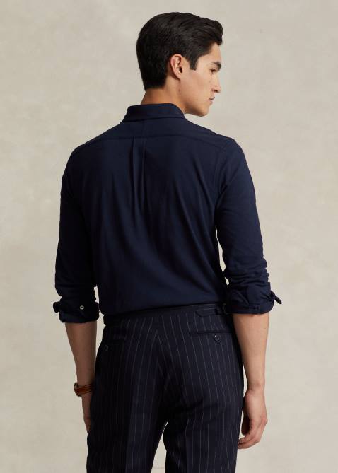 Men Ralph Lauren Featherweight Mesh Shirt 4DJ2413 Aviator Navy