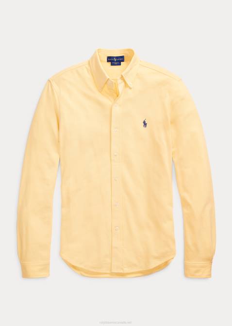 Men Ralph Lauren Featherweight Mesh Shirt 4DJ2416 Corn Yellow