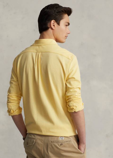Men Ralph Lauren Featherweight Mesh Shirt 4DJ2416 Corn Yellow