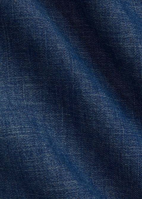 Men Ralph Lauren Frayed-Hem Denim Western Shirt 4DJ21479 Hocking Ldh