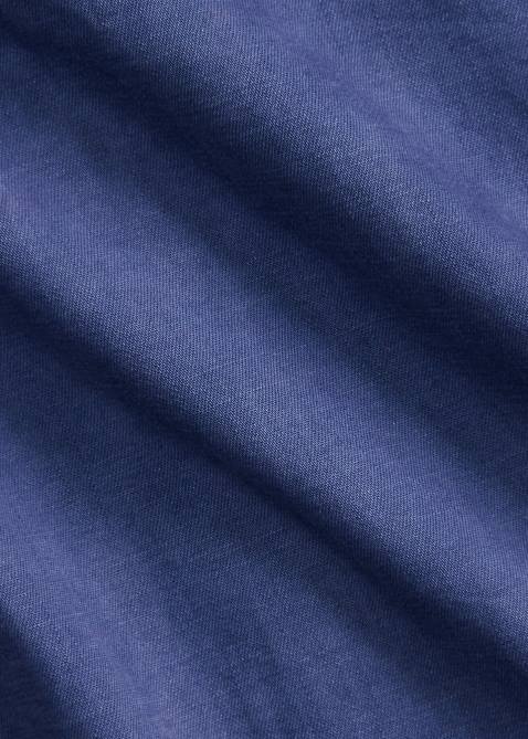 Men Ralph Lauren Garment-Dyed Denim Western Shirt 4DJ21119 Light Navy