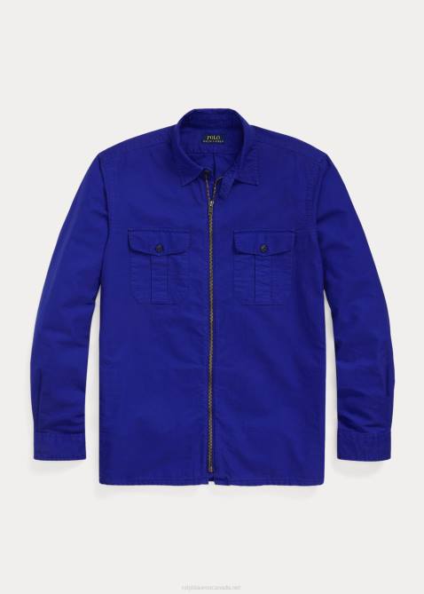 Men Ralph Lauren Garment-Dyed Oxford Overshirt 4DJ21347 City Royal