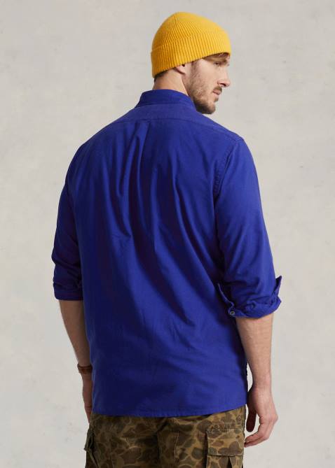 Men Ralph Lauren Garment-Dyed Oxford Overshirt 4DJ21347 City Royal