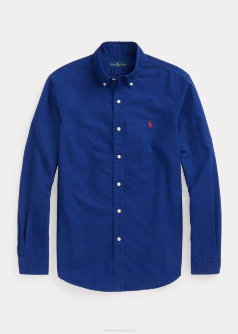 Men Ralph Lauren Garment-Dyed Oxford Shirt 4DJ21517 City Royal