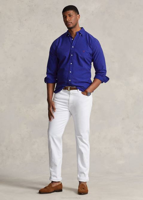 Men Ralph Lauren Garment-Dyed Oxford Shirt 4DJ21517 City Royal