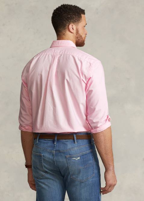Men Ralph Lauren Garment-Dyed Oxford Shirt 4DJ21520 Carmel Pink