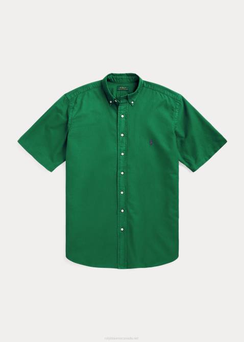 Men Ralph Lauren Garment-Dyed Oxford Shirt 4DJ21876 Primary Green