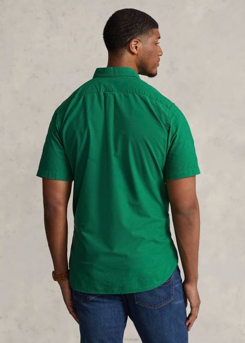 Men Ralph Lauren Garment-Dyed Oxford Shirt 4DJ21876 Primary Green