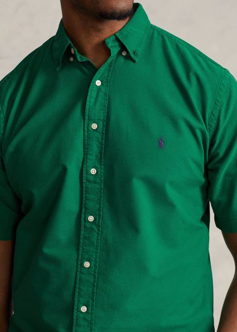 Men Ralph Lauren Garment-Dyed Oxford Shirt 4DJ21876 Primary Green