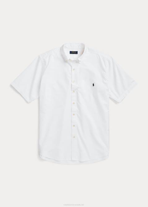Men Ralph Lauren Garment-Dyed Oxford Shirt 4DJ21878 White