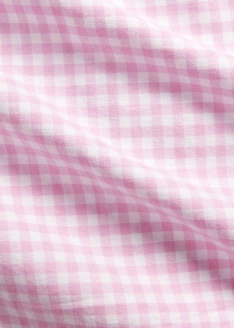 Men Ralph Lauren Gingham Oxford Shirt 4DJ21422 Pink/White