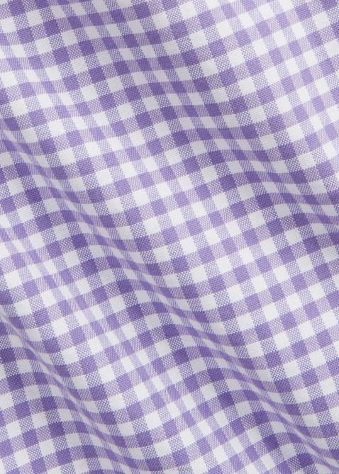 Men Ralph Lauren Gingham Oxford Shirt 4DJ21423 Cactus Purple/White