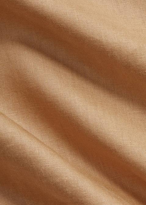 Men Ralph Lauren Linen Camp Shirt 4DJ21498 Vintage Khaki