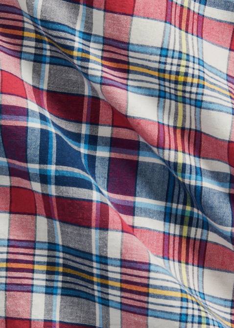 Men Ralph Lauren Madras Workshirt 4DJ21432 Red/Navy Multi