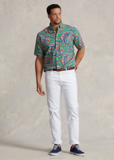 Men Ralph Lauren Paisley Oxford Shirt 4DJ21799 Jerry Paisley