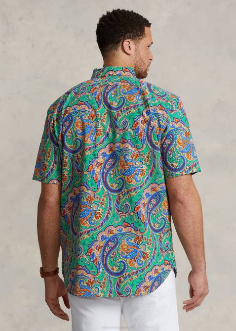 Men Ralph Lauren Paisley Oxford Shirt 4DJ21799 Jerry Paisley