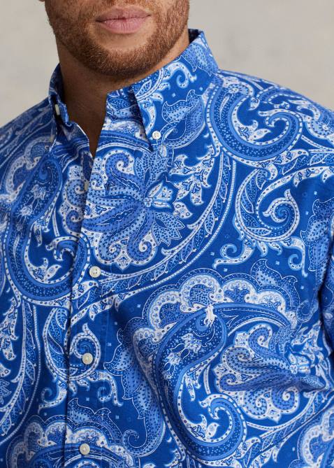 Men Ralph Lauren Paisley Oxford Shirt 4DJ248 Jerry Paisley