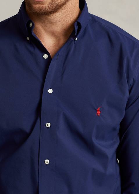 Men Ralph Lauren Performance Poplin Shirt 4DJ21639 Refined Navy