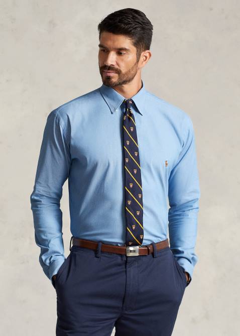 Men Ralph Lauren Performance Stretch Oxford Shirt 4DJ21445 Bsr Blue