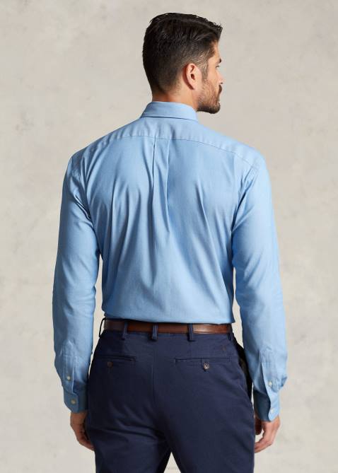Men Ralph Lauren Performance Stretch Oxford Shirt 4DJ21445 Bsr Blue
