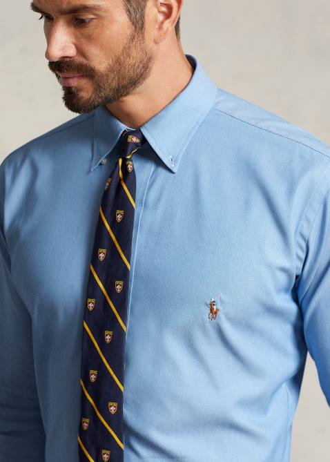 Men Ralph Lauren Performance Stretch Oxford Shirt 4DJ21445 Bsr Blue