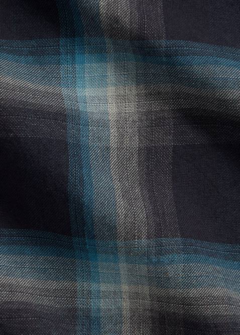 Men Ralph Lauren Plaid Jaspe Twill Camp Workshirt 4DJ28698 Black/Blue