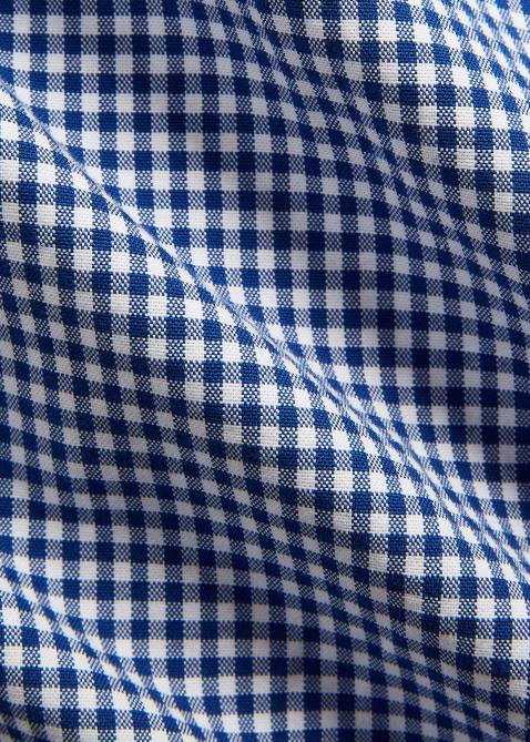 Men Ralph Lauren Plaid Oxford Shirt 4DJ21327 Royal/White