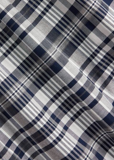 Men Ralph Lauren Plaid Oxford Shirt 4DJ21342 Grey Heather/Navy Multi