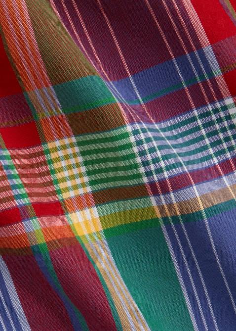 Men Ralph Lauren Plaid Oxford Shirt 4DJ21524 Red/Blue Multi