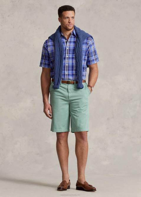 Men Ralph Lauren Plaid Oxford Shirt 4DJ247 Blue Multi