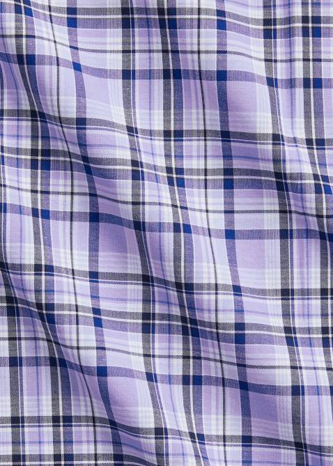 Men Ralph Lauren Plaid Stretch Poplin Shirt 4DJ21810 Light Blue Multi